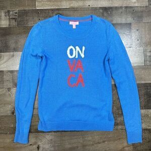 Lily Pulitzer Sybil On Vaca Women’s Pullover Long Sleeve Sweater Blue Size XS